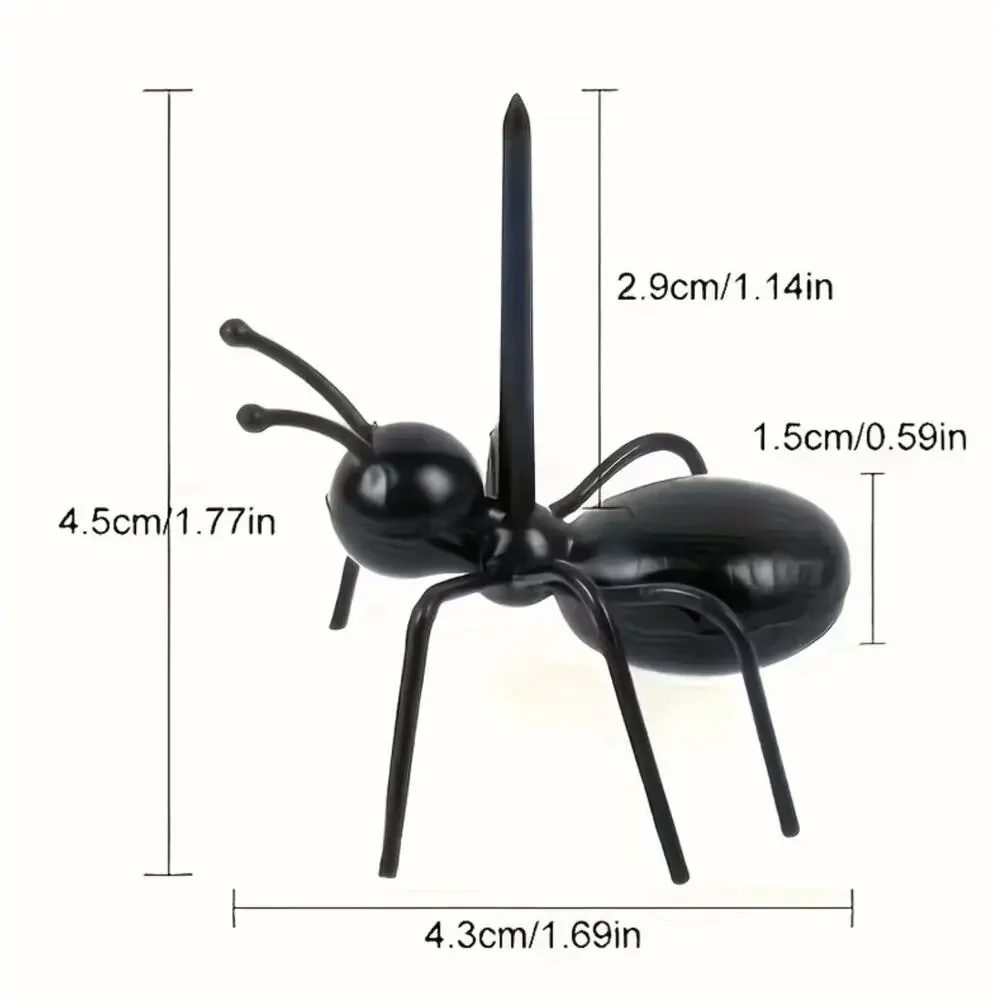 12 Reusable Ant Shaped Unbranded Black Toothpicks Fruit Forks Party Decor - NWOT